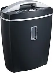 Paper Shredder - 7 X A4 Sheets at a Time - Destroys Credit Cards and CDs - Cross Cut - Electric Shredder - P-4 High-Security 4x18mm - Large 21 Litre Bin - Home or Office