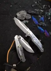New Fast Open CNC M390 Steel Titanium+420Z2 Handle Pocket Folding Knife FC226