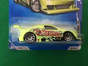 2009 Hot Wheels #76 Hot Wheels Racing 10/10 AMAZOOM Neon-Yellow w/Chrome B149