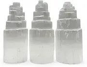 Pachamama Essentials Selenite Tower 4" Tall Skyscraper Healing Crystal Stone Reiki Meditation Energy Protection