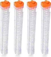 WALWAL 12 Round Balls Darts Magazine,Compatible for Nerf Rival Apollo XV-700, Zeus XV-1200, Atlas Gun, Soft Bullet Quick Reload Ammo Clips (4 Pcs Transparent)