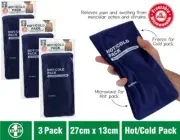 3 x Hot Cold Gel Pack Reusable Microwaveable Freezer Ice Pain Relief First Aid