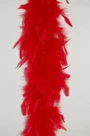 Red Chandelle 65 Gram Feather Boas 2 Yards for Halloween, Costume, Party, Shawl