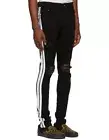 Amiri Mens Black Track Jeans With Distressed White Stripes -New W Tags Authentic