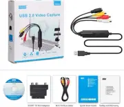 USB Video Capture Card VCR to DVD Converter Transfer VHS Home Videos to PC Windo