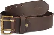 [Tourbn] TOURBON Real Leather Belt for Men Women DIY Tool Workshop Strap 2" Wide, Brown, 136.5*6.5cm