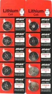 100 CR2016 Lithium Button Cell Battery Batteries For Watches and Calculator
