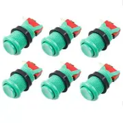 6 Pcs Arcade Game HAPP Style Push Buttons with Microswitch JAMMA MAME DIY Green