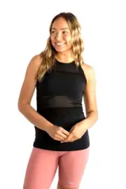 Ringers Western Womens Black Hallie Activewear Tank Racerback Top - Size 18 BNWT