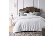 Dotty Clip White Jacquard Quilt Cover Set by Accessorize