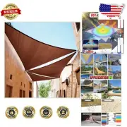 190 GSM Brown Right Triangle Sun Shade Sail - Waterproof & UV Resistant