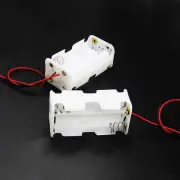 2PCS White Double-Sided Battery Holder Box For 4*AA 1.5V Battery Holder Case