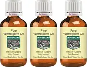 Devprayag Pure Wheatgerm Oil (Triticum vulgare) Natural Therapeutic Grade Cold Pressed (Pack of three) 100ml X 3 (10 oz)