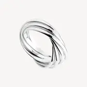 Revival Eight-Band Silver Ring