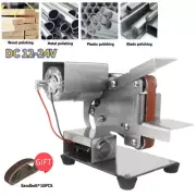 Electric Wood Metal Mini Belt Grinding 15mm Machine Sharpening Tool Sander Set