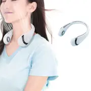 Folding USB Rechargeable Portable Wearable Hanging Neck Fan Bladeless Fan with 3 Wind Speeds
