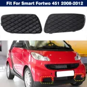 1Pair Front Fog Light Lamp Grille Cover Bezel For Smart Fortwo 451 2008-2012 (for: Smart)