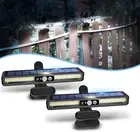 Clip on Solar Motion Lights Outdoor Waterproof, 2 Pack Solar Fence Lights outsid