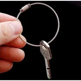 鋼索鑰匙圈 鋼索鑰匙圈 多功能鋼索環 行李牌吊繩 不鏽鋼 鋼絲鑰匙圈 鑰匙扣 線徑吊牌鑰匙圈 鋼絲鑰匙圈 行李牌鋼絲
