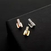 Fashion Single Vertical Bar Teeth Grillz Braces Hip Hop Hollow Tooth Caps Zir CR