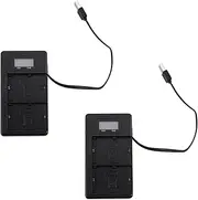 Mellisso 2X Lp-E6 Battery Charger LCD Dual Charger for 5Ds R 5D Mark Ii 5D Mark Iii 6D 7D 80D 5Ds R Camera
