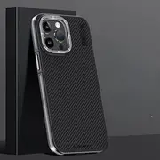 Jarttarn Carbon Fiber 600D Case for iPhone 16 Pro Max (2024),Kevlar Aramid Fiber Anti-Fall Magnetic Phone Case,Compatible with Wireless Charging,Durable Shockproof Protective Cover (Gray)