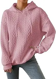 [Generic] Womens Hoodies Bulk Sleeve Drop Shoulder Drawstring Pullover Solid Hoodie Basics Quarter Zip Womens