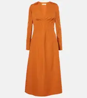 [CO] CO Tiered cotton midi dress AU 8 orange
