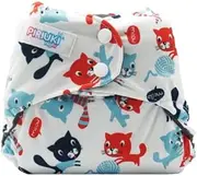 Piriuki Night Pocket Diaper (One Size, Meow Meow)