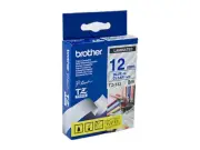 Brother P-Touch 12mm Blue on Clear Labelling Tape - 8 meters Laminated TZe-133