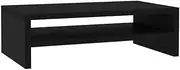Engineered Wood Monitor Stand Black 42x24x13 cm - Sturdy TV Unit for Home & Office, Space-Saving Desk Organizer with Modern Design