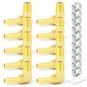 10PCS Brass Hose Barb Reducer 90 Degree Elbow 1/8" NPT to 1/4" Barb Hose ID with