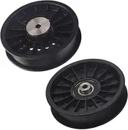 DECKMAN 2 Pack AUC10057 Traction Drive Belt Flat Idler Pulley Compatible with John-Deere