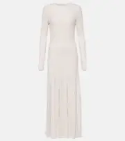 [Gabriela Hearst] Gabriela Hearst Walsh pleated wool and silk midi dress AU 10 white