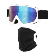 Ski Goggles, Snowboard Motorcycle Goggles with Winter Neck Gaiter Face Cover ...