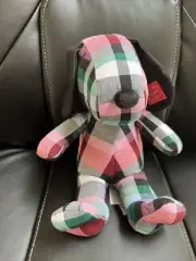 Vera Bradley Snoopy Stuffed Animal Ribbons Plaid NWT