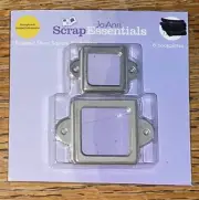 JoAnn Scrap Essentials Brushed Silver Square Bookplates Frames Scrapbook Crafts