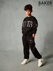 Baker by Ted Baker Black Oversized Sweatshirt and Joggers Set (B88094) | $76 - $92