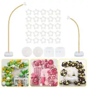 8FT & 6FT Gold Balloon Arch Stand Kit Bending Top Balloon Arch Column Kit wit...