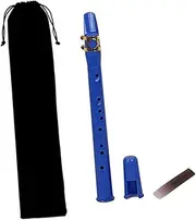HONITANO Mini Portable Saxophone with Carrying Bag Blue Woodwind Instrument for Musicians the Go for Acoustic Spaces and Travel Anywhere