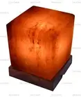 CUBE SHAPE ELECTRIC HIMALAYAN ROUGH SALT TABLE LAMP PURIFY ROCK NATURAL IONIZER