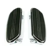 Streamlined Extended Chrome Footboards For Harley - Davidson FLT & FLST 80-15