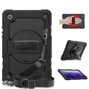 MCC Shockproof Samsung Galaxy Tab A8 10.5" 2022 Strap Case Cover X200 X205 [Black]