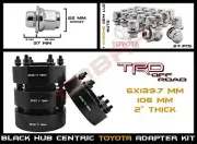 Toyota 2" Tacoma 4Runner Black Hub Centric Wheel Spacers + 24 Chrome Mag Lug Nut (for: Toyota)