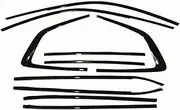 HUVNEXA Window Door Seals Car Exterior Window Strip Cover Trim, for, G01 X3 2018-2024 Weatherstrip Stainless Steel Seal Shade Decorative Car Door Seal Strip