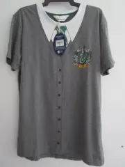 Peter Alexander Mens grey marle Harry Potter Slytherin tee Size M NWT