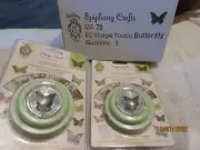 6 NEW Epiphany Crafts Shape Studio Round Punch Paper BUTTERFLY Patterns Stamps