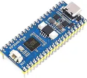 RP2040-Plus with Pre-Soldered Header,Pico-Like MCU Board Based on Raspberry Pi RP2040, Dual-Core Arm Cortex M0+ Processor Onboard 4MB Flash,USB-C Connector,Recharge Header, Higher Current DC-DC Chip
