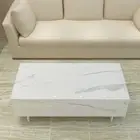 High Gloss Side Coffee Table White Modern Style Living Room Furniture