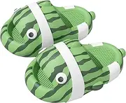 [Jerzmy] Cartoon Clown Fish Cloud Slides for Women Men Boys Girls Kid Toddler, Cute Animal Parent-Child Shoes Soft House Slippers, Non-Slip Quick Drying Shower Shoes Beach Sandals for Indoor Outdoor Spa Pool Gym Garden